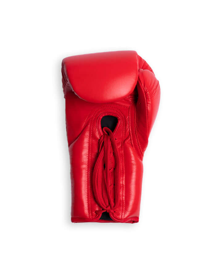 Superare S40 Boxing Gloves in Rosso Red, crafted from premium Italian leather for fighters.