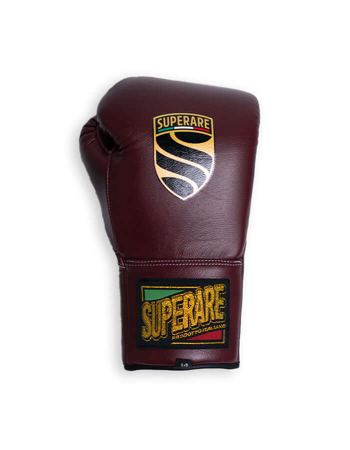 Superare S40 Amarena Purple Boxing Gloves, crafted from A-grade Italian leather for top performance.