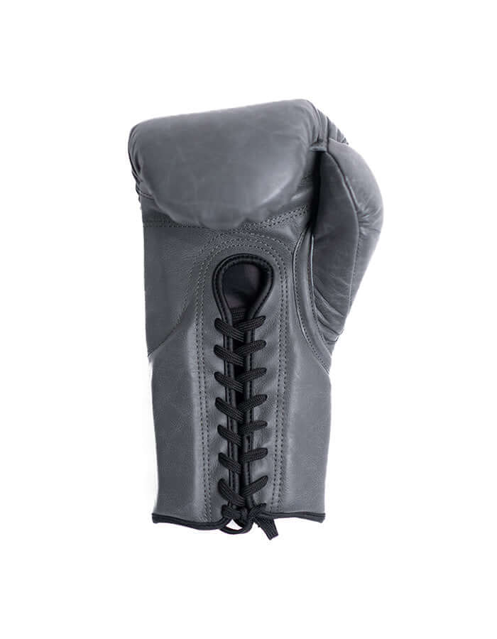 Superare S50 Pietra Grey Boxing Gloves showcasing premium Italian leather craftsmanship for real fighters.