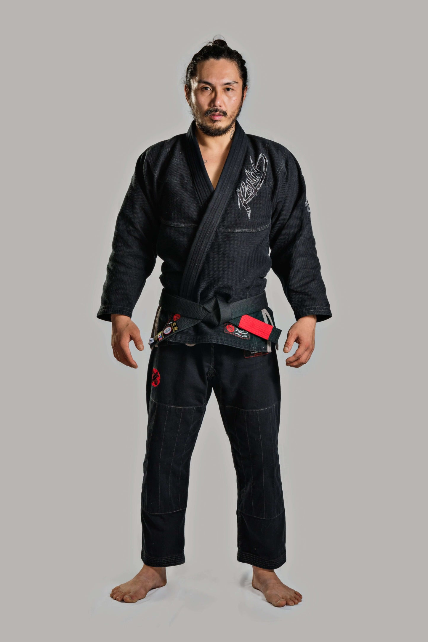 Roninbrand Samurai Ghost BJJ Gi in black, designed for real fighters with superior comfort and fit, crafted in America.