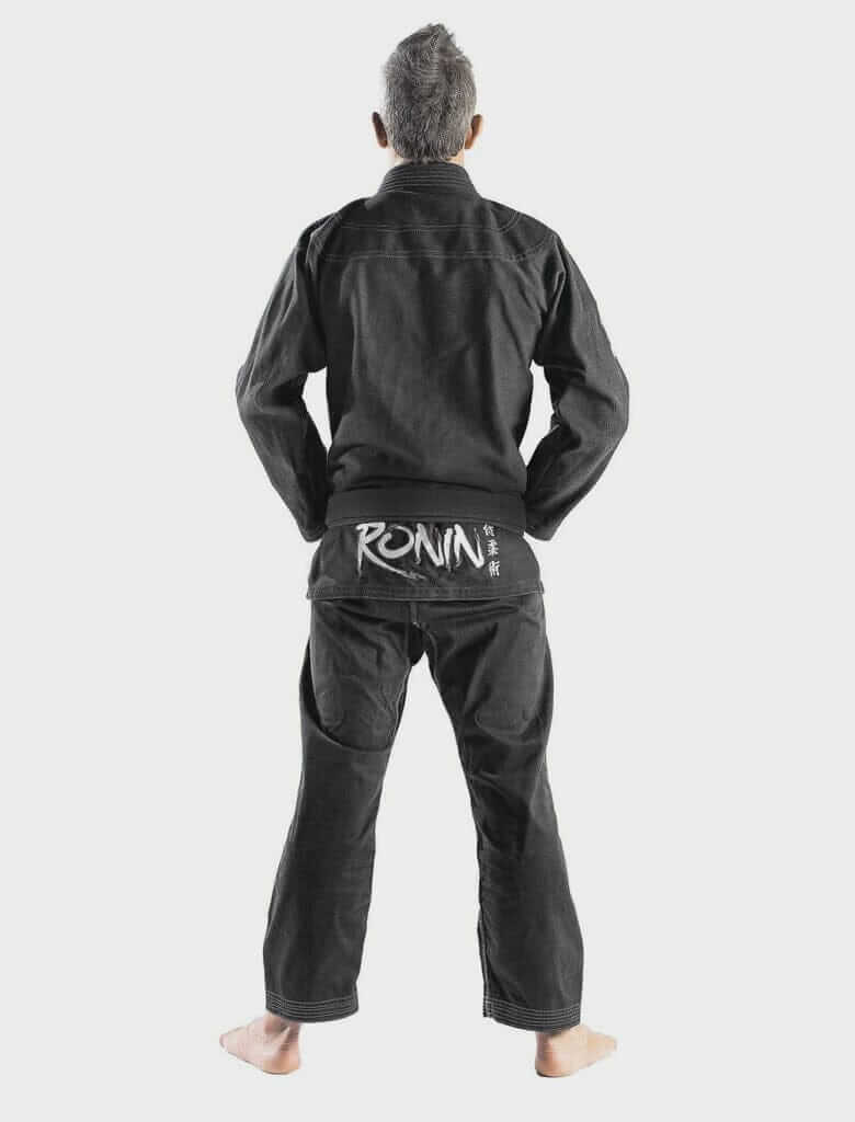 Roninbrand Samurai Ghost BJJ Gi in charcoal, designed for ultimate comfort and performance in Brazilian Jiu Jitsu.