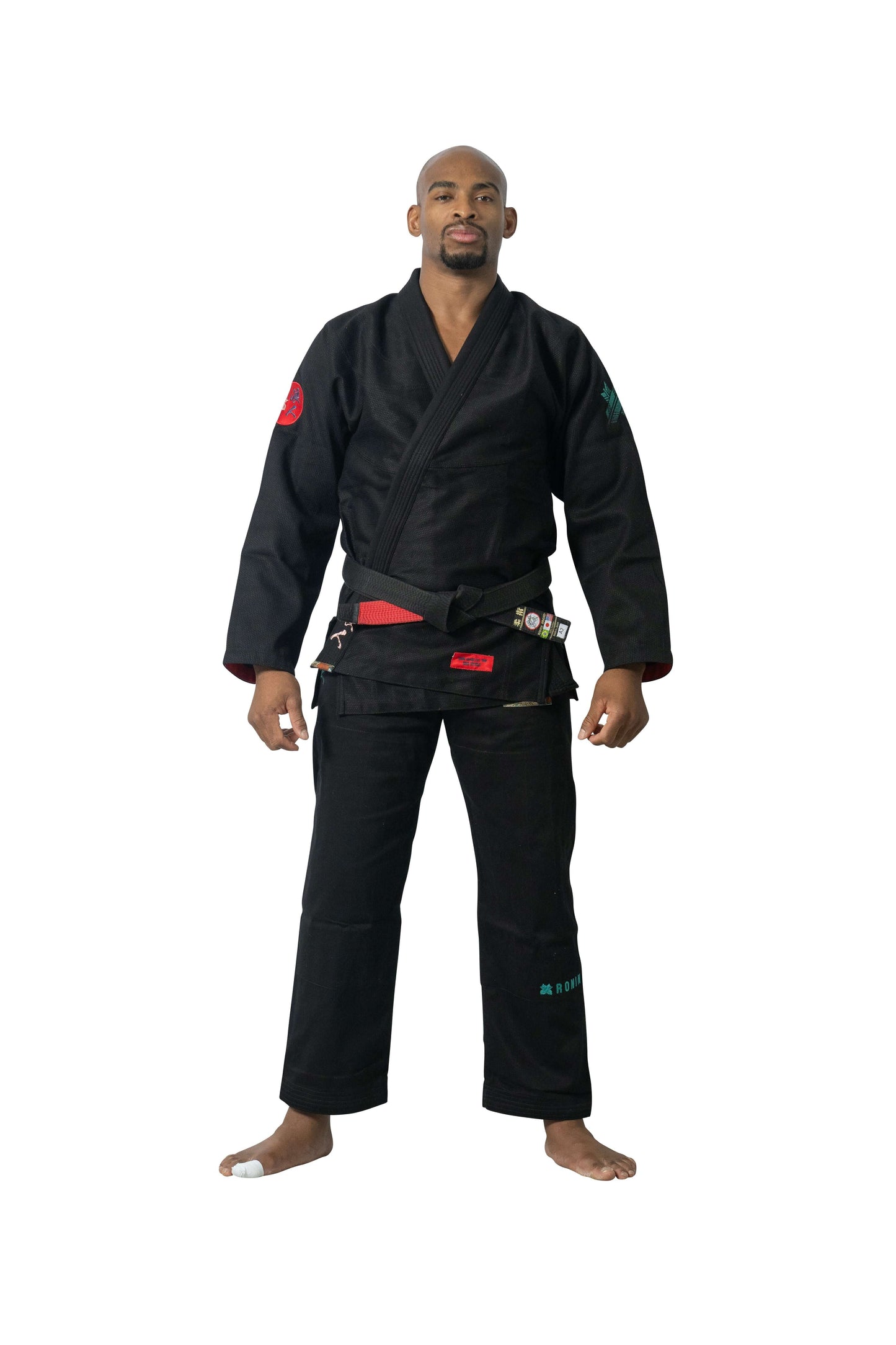 Roninbrand Shinsei Yūgure BJJ Gi in Black, perfect for professional Brazilian Jiu Jitsu and combat training.