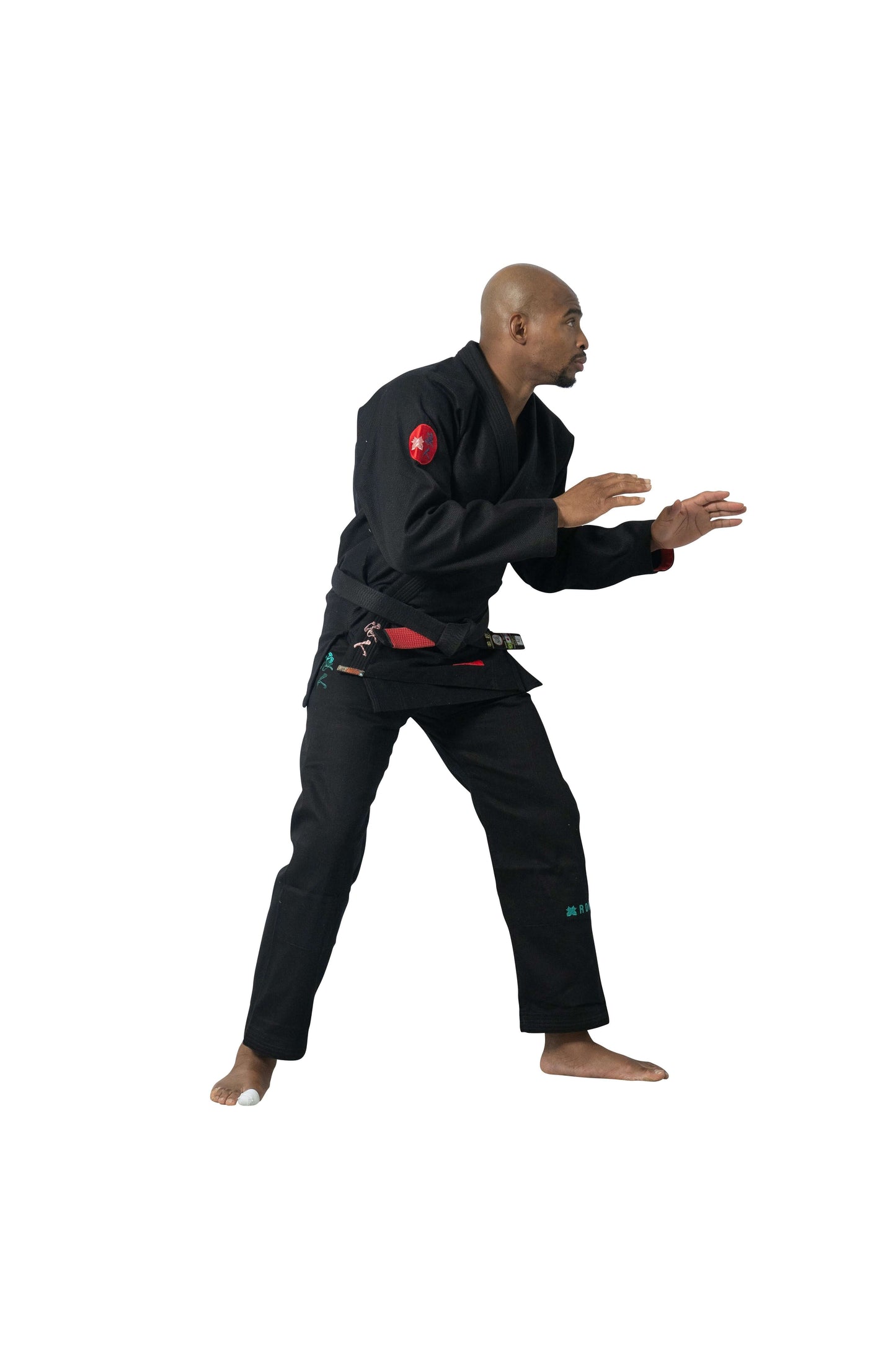 Roninbrand Shinsei Yūgure BJJ Gi in black, designed for precision in Brazilian Jiu Jitsu moves and grappling techniques.