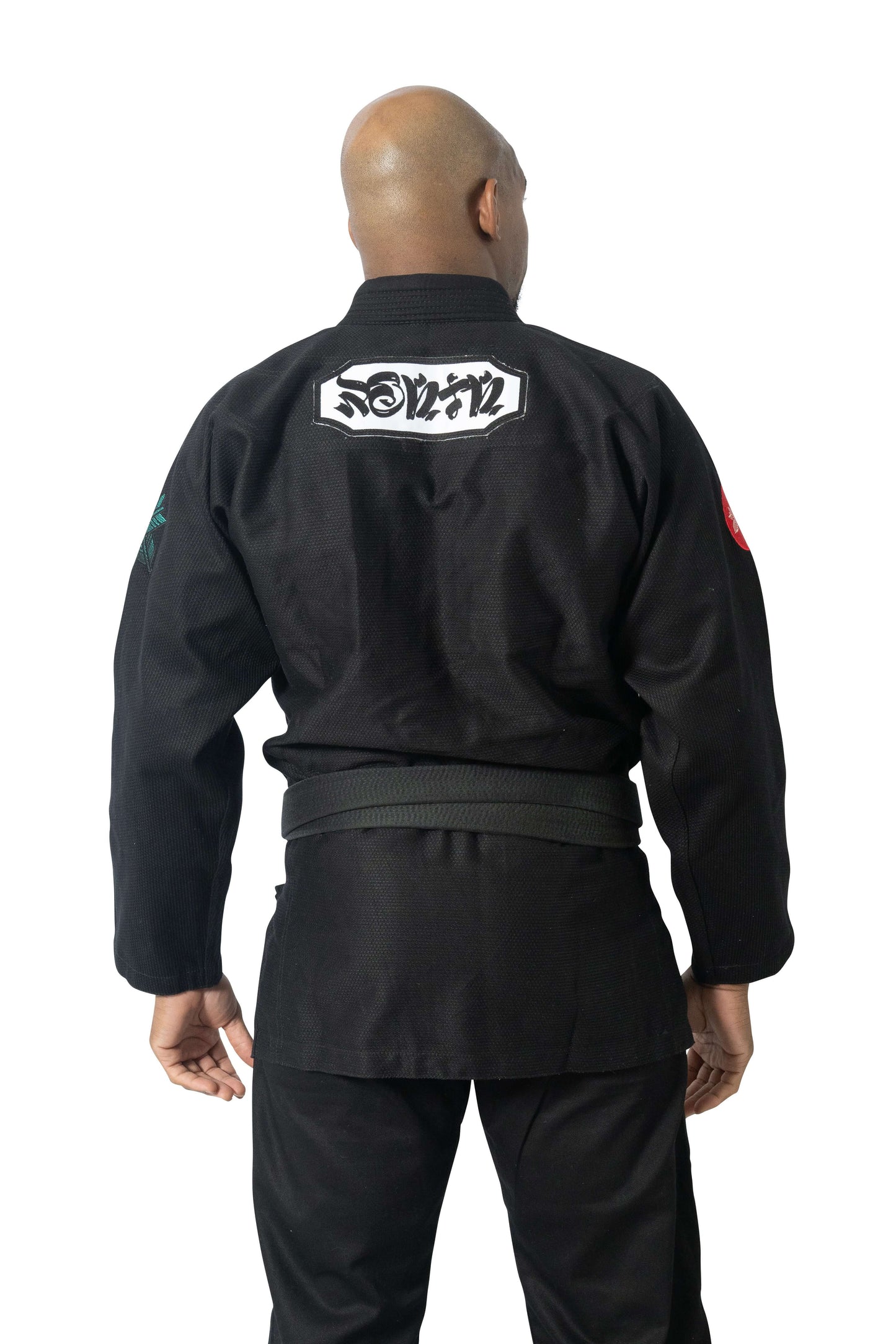 Roninbrand Shinsei Yugure BJJ Gi in black, showcasing its back design, perfect for Brazilian Jiu Jitsu practitioners.