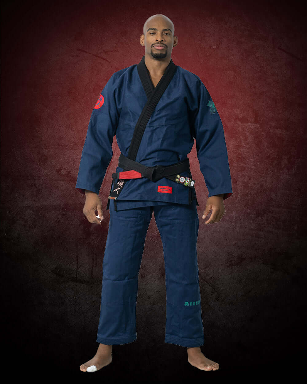 Roninbrand Shinsei Yūgure Navy BJJ Gi, designed for comfort and performance in Brazilian Jiu Jitsu combat.
