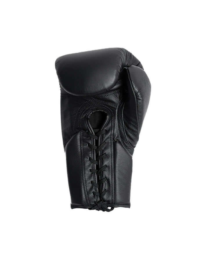 Superare S50 Boxing Gloves in matte black, handmade in Italy with full grain leather for professional fighters.