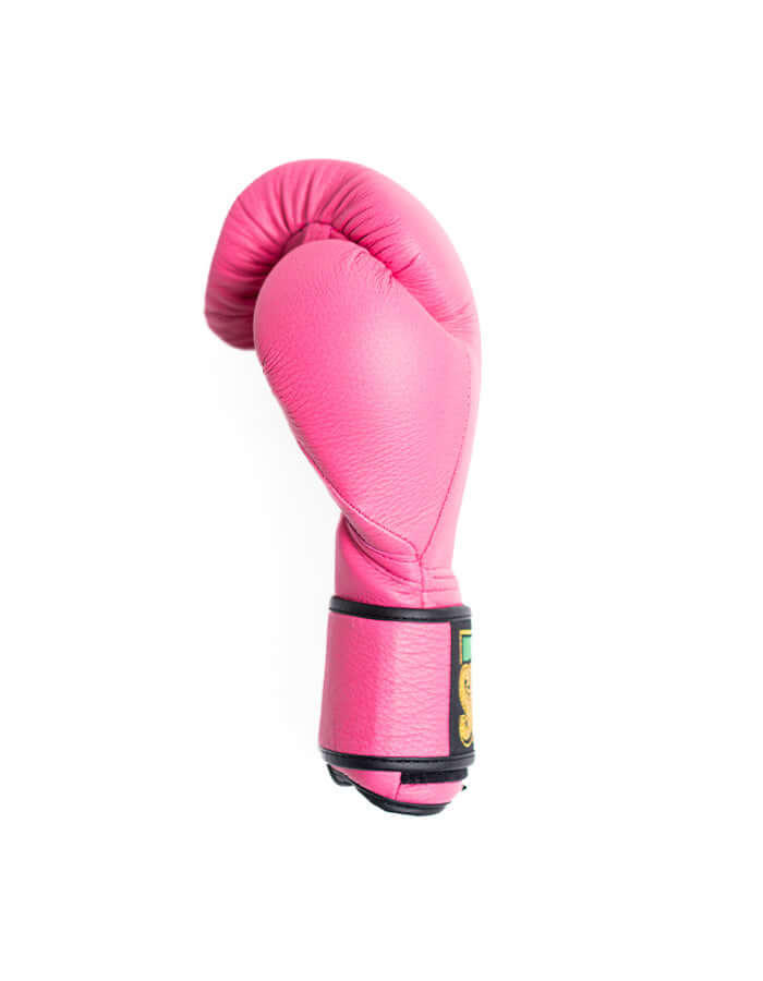 Superare S50 Rosa Boxing Gloves in blush pink, handmade in Italy with real full grain leather for professional boxers.