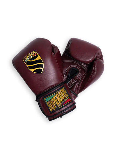 Superare S40 boxing gloves in Amarena Purple, crafted from premium Italian leather, ideal for professional fighters.