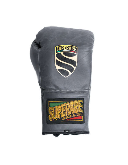 Superare S50 Boxing Gloves in Pietra Grey, crafted from premium Italian leather for durability and performance.