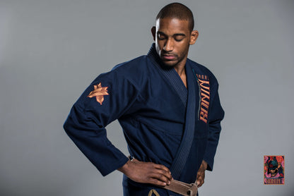 Roninbrand Emperor BJJ Gi in Navy color, designed for optimal comfort and grappling performance in Brazilian Jiu Jitsu.