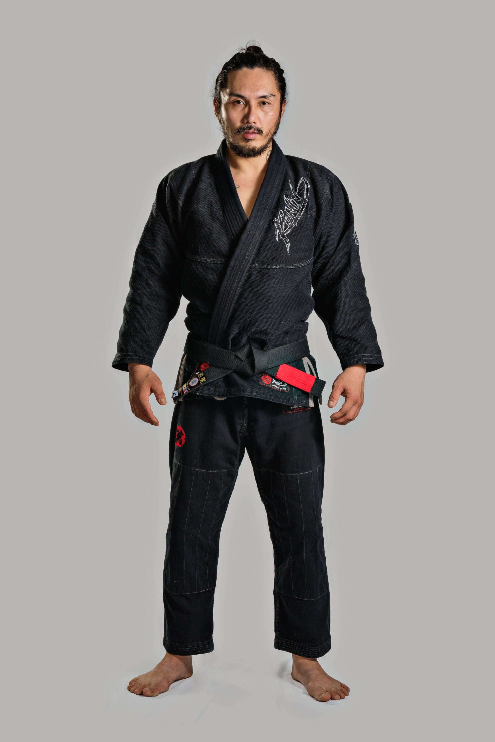 Roninbrand Samurai Ghost BJJ Gi in black, designed for real fighters with superior comfort and fit, crafted in America.