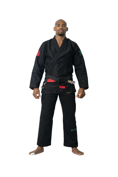 Roninbrand Shinsei Yūgure BJJ Gi in Black, perfect for professional Brazilian Jiu Jitsu and combat training.