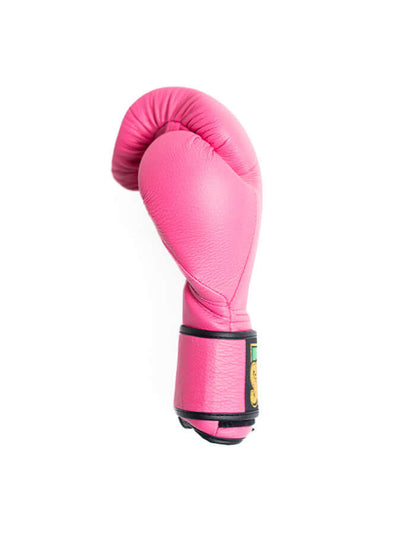 Superare S50 Rosa Boxing Gloves in blush pink, handmade in Italy with real full grain leather for professional boxers.