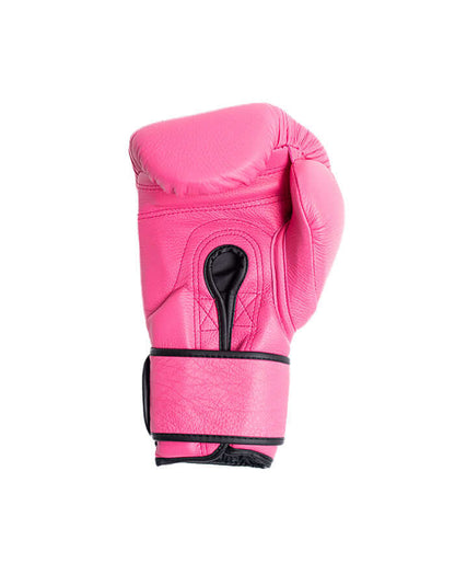 Superare S50 Rosa boxing gloves in blush pink, handcrafted in Italy with real leather, designed for elite fighters.